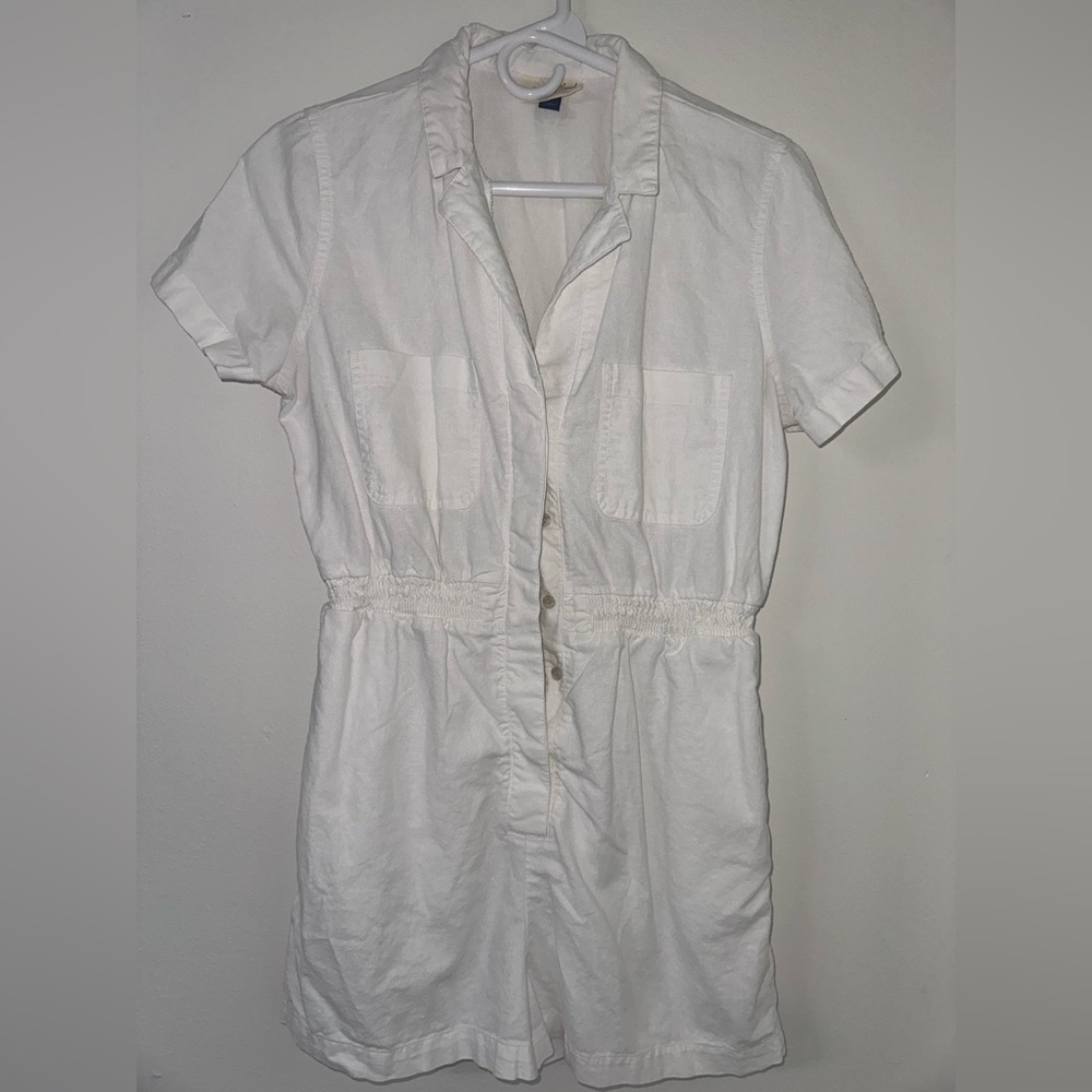 Linen white Romper size Medium